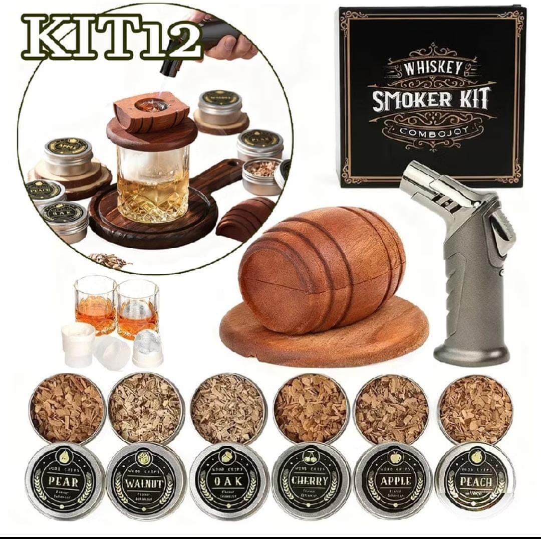 Kit Para Defumar whisky E Coquetéis Com 6 Sabores De Defumadores Profissionais Para Bartenders